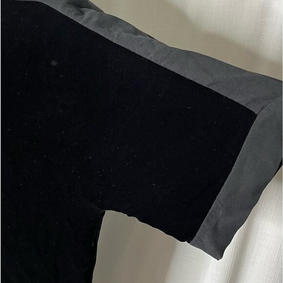 Eileen Fisher Black Velvet Kimono Bateau Neck Shift Dress Size Medium - Picture 2 of 5